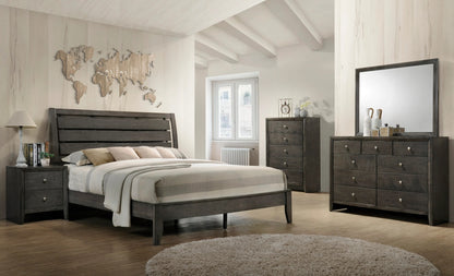 Winston Queen Size Bed - Gray