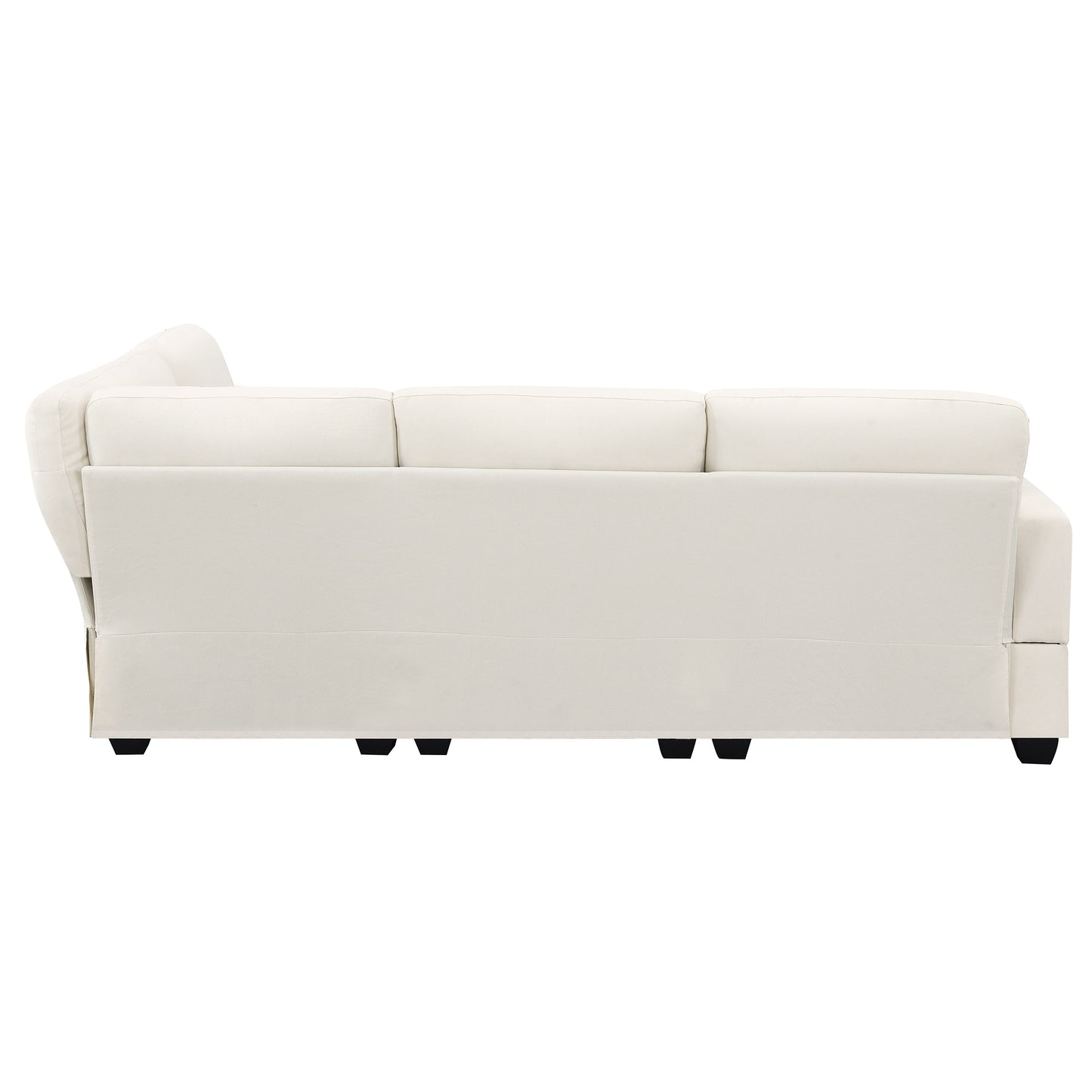 Aria 5-Seat Modular Sectional Set with Convertible Ottoman - Beige