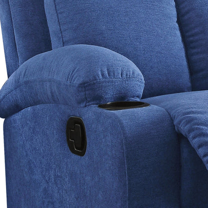 Voe Recliner Chair with Cup Holder - Blue