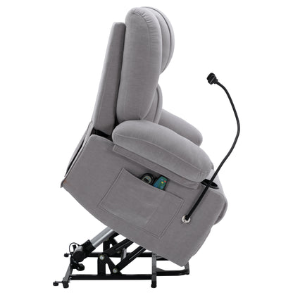 Dawson Power Lift Recliner with Massage - Gray