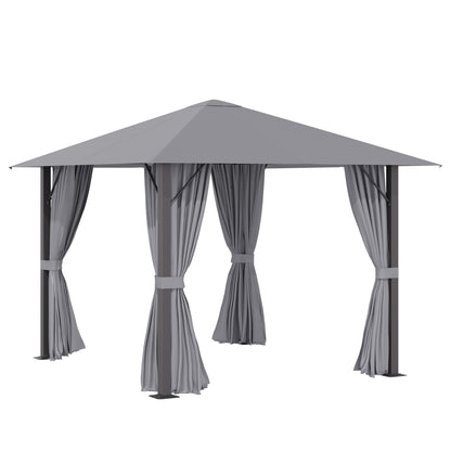 Enola 10 x 10 ft Patio Gazebo Aluminum Frame - Gray