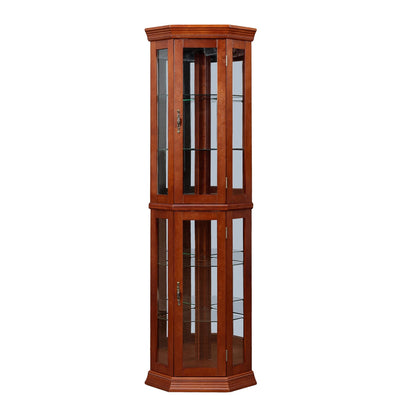 Larson Corner Curio Cabinet - Walnut