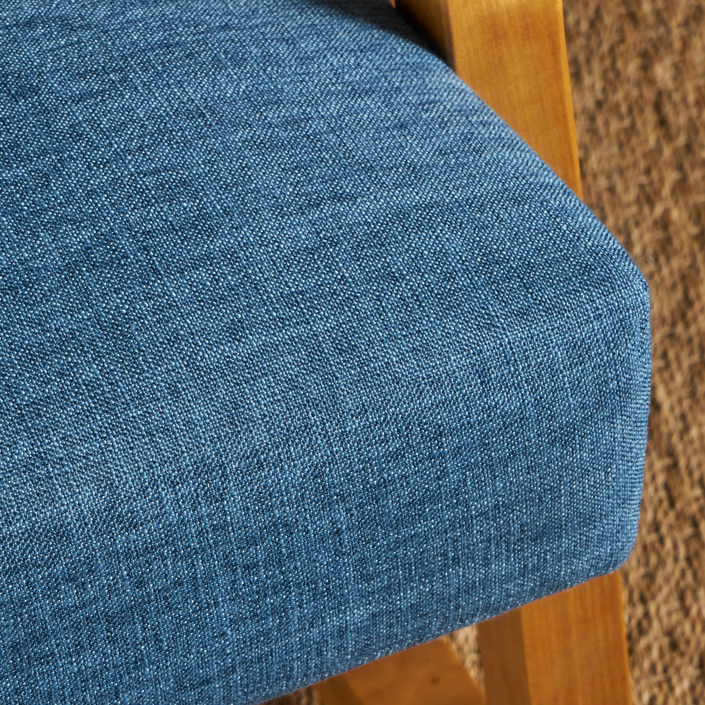 Zanna Fabric Upholstered Rocking - Blue