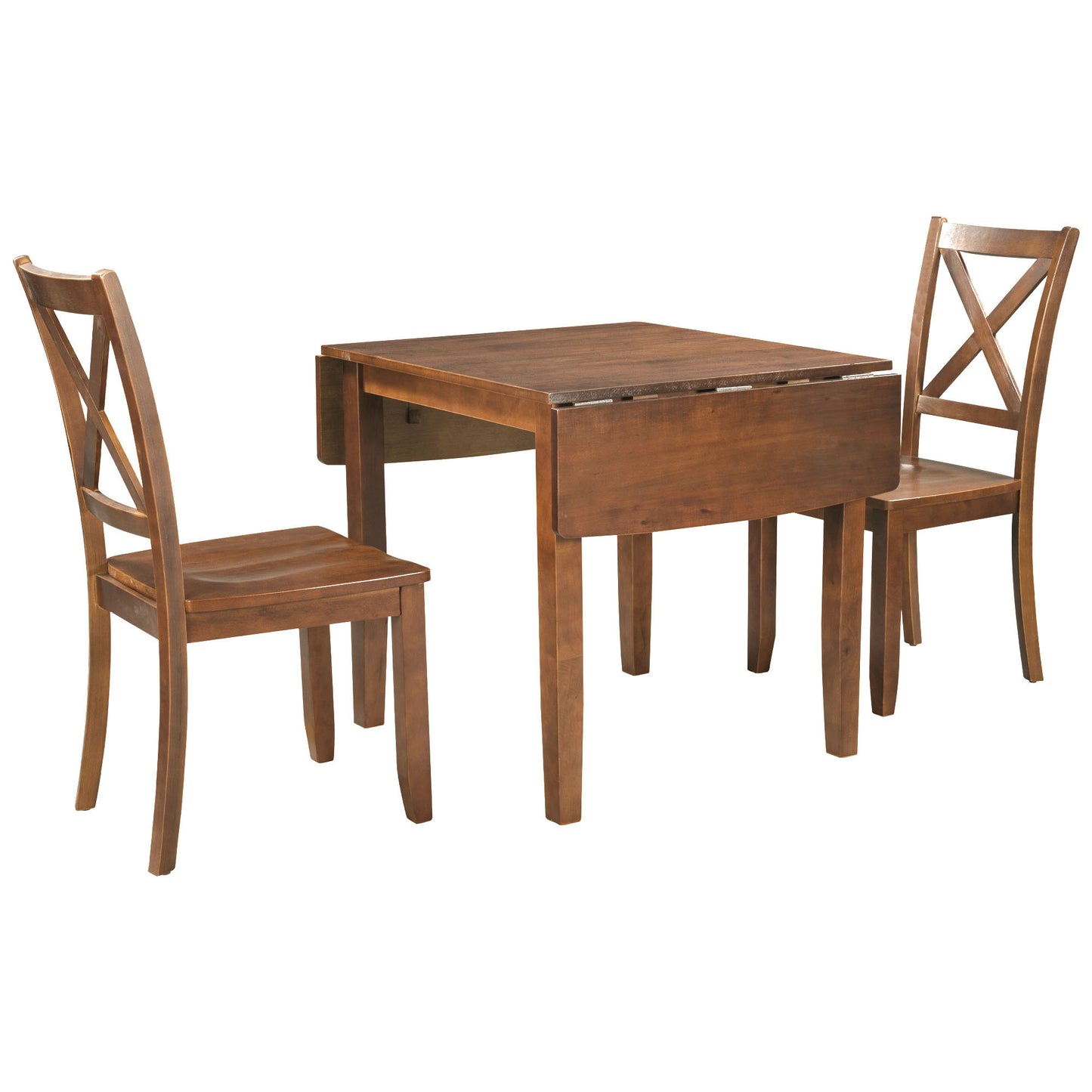 Vito 2pc Dining Set Dining Table 2x Side Chairs - Brown