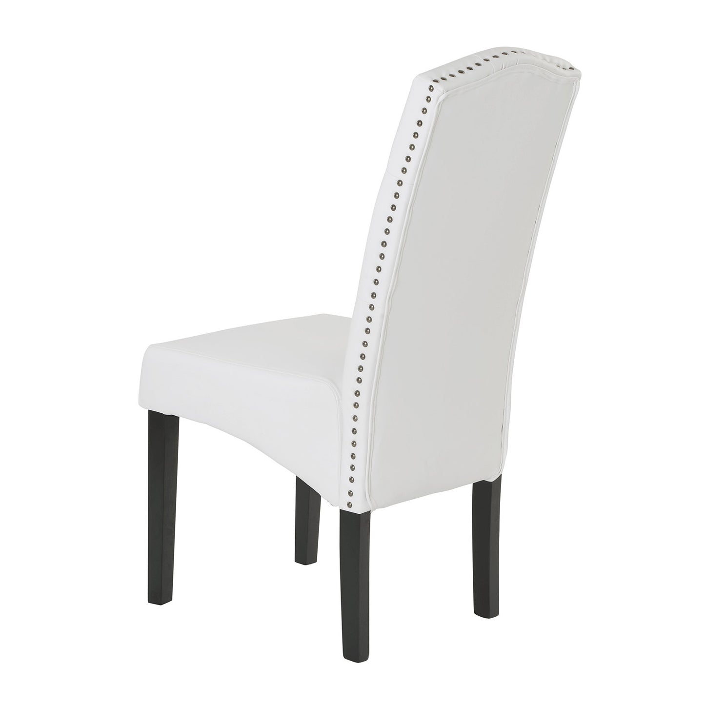 Tulay Dining PU Chair with Solid Wood Leg - White