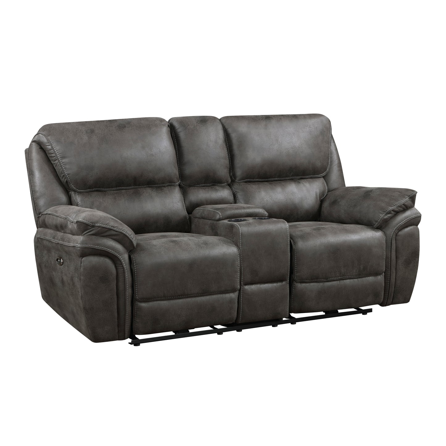 Rubio Power Reclining Loveseat - Gray