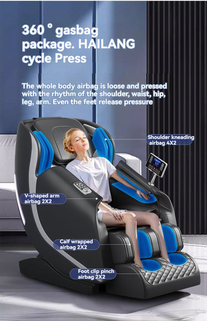 Macias Massage Chair Zero Gravity Full Body - Black