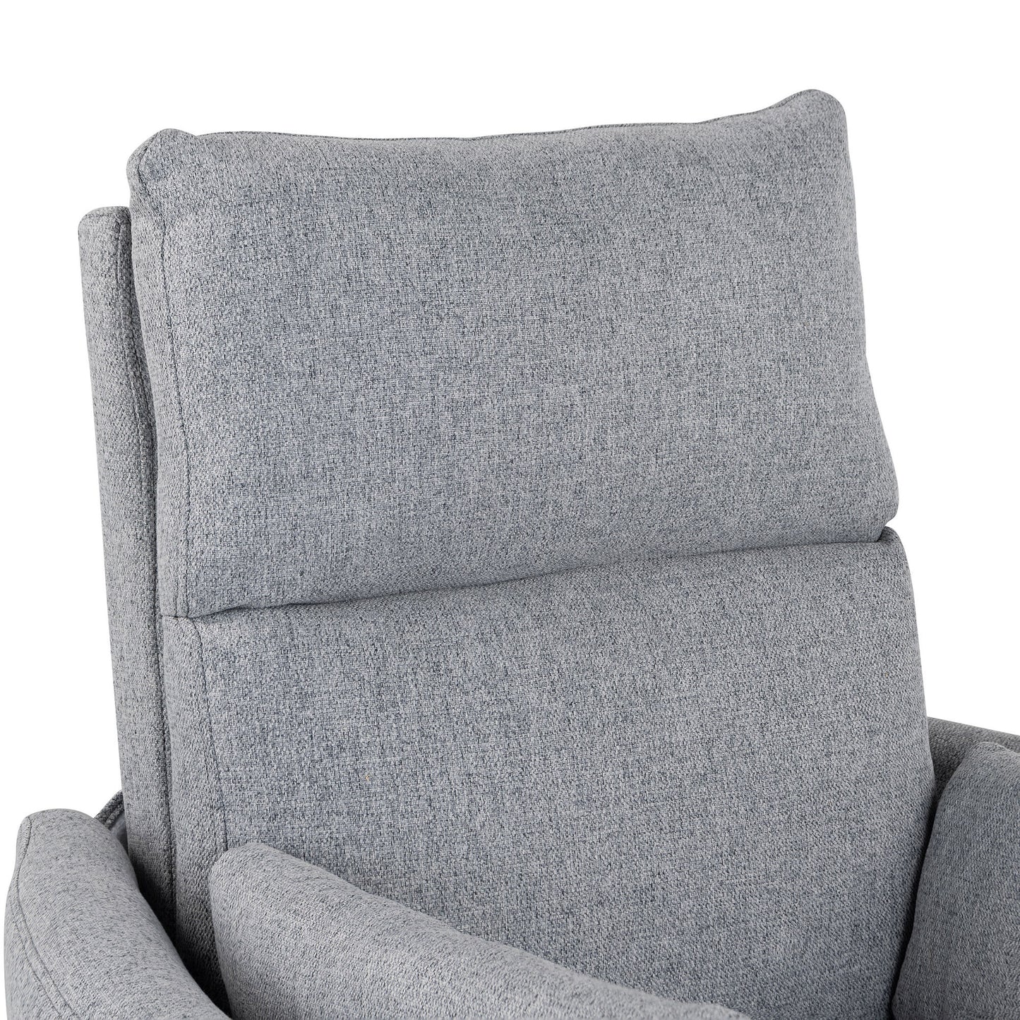 Niki Upholstered Swivel Recliner - Dark Grey