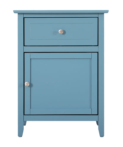 Izzy 1 Drawer 1 Door Nightstand - Teal