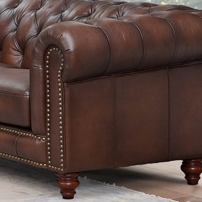 Alton Bay Top Grain Leather Loveseat