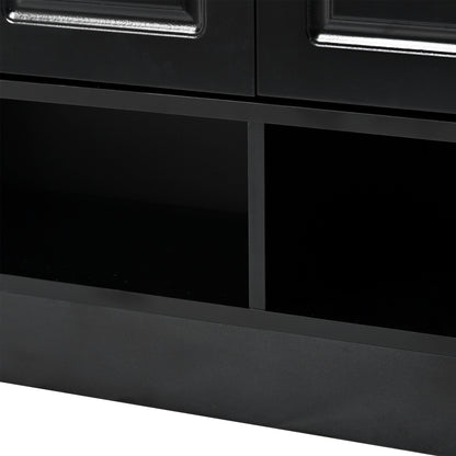 Mali Sleek and Modern Shoe Cabinet - Black