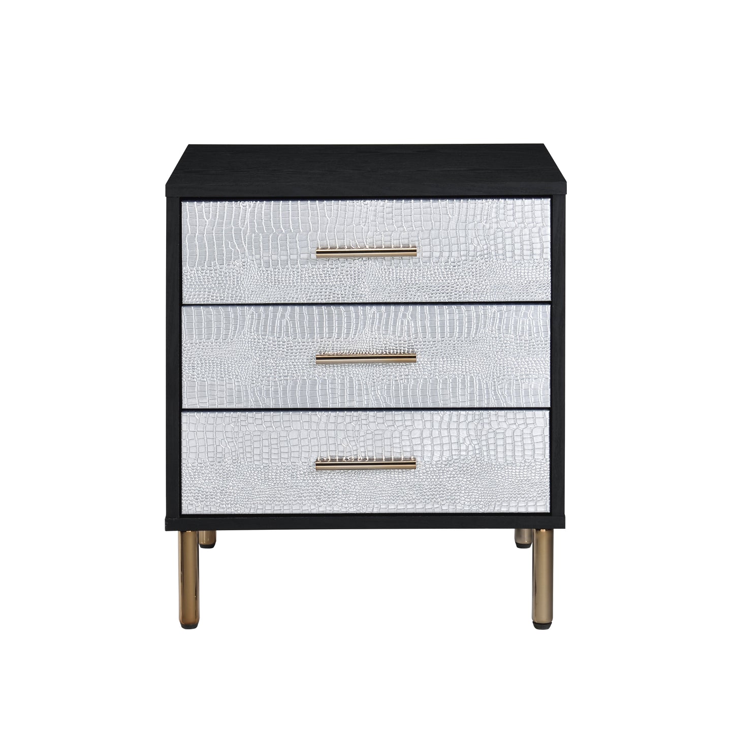 Myles Nightstand - Black & Silver