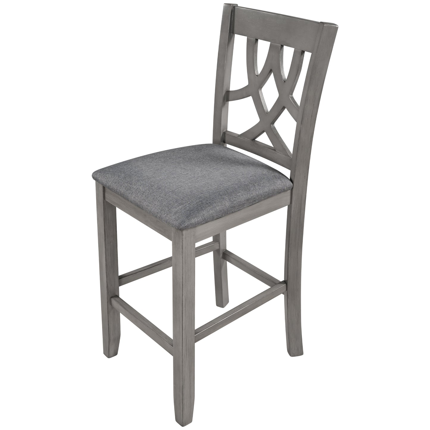 Aisha Counter Height Kitchen Dining Chairs (Set of 2) - Gray