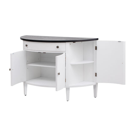 Hobs Curved Design Storage Cabinet - White