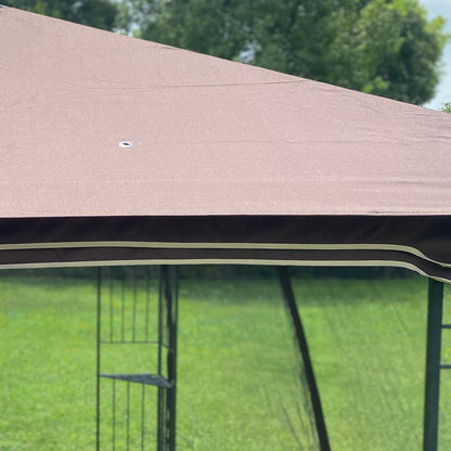 Zamora 10 x 10 ft Outdoor Patio Gazebo Canopy Tent - Brown