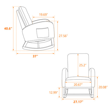 Lester Rocking Chair - Beige