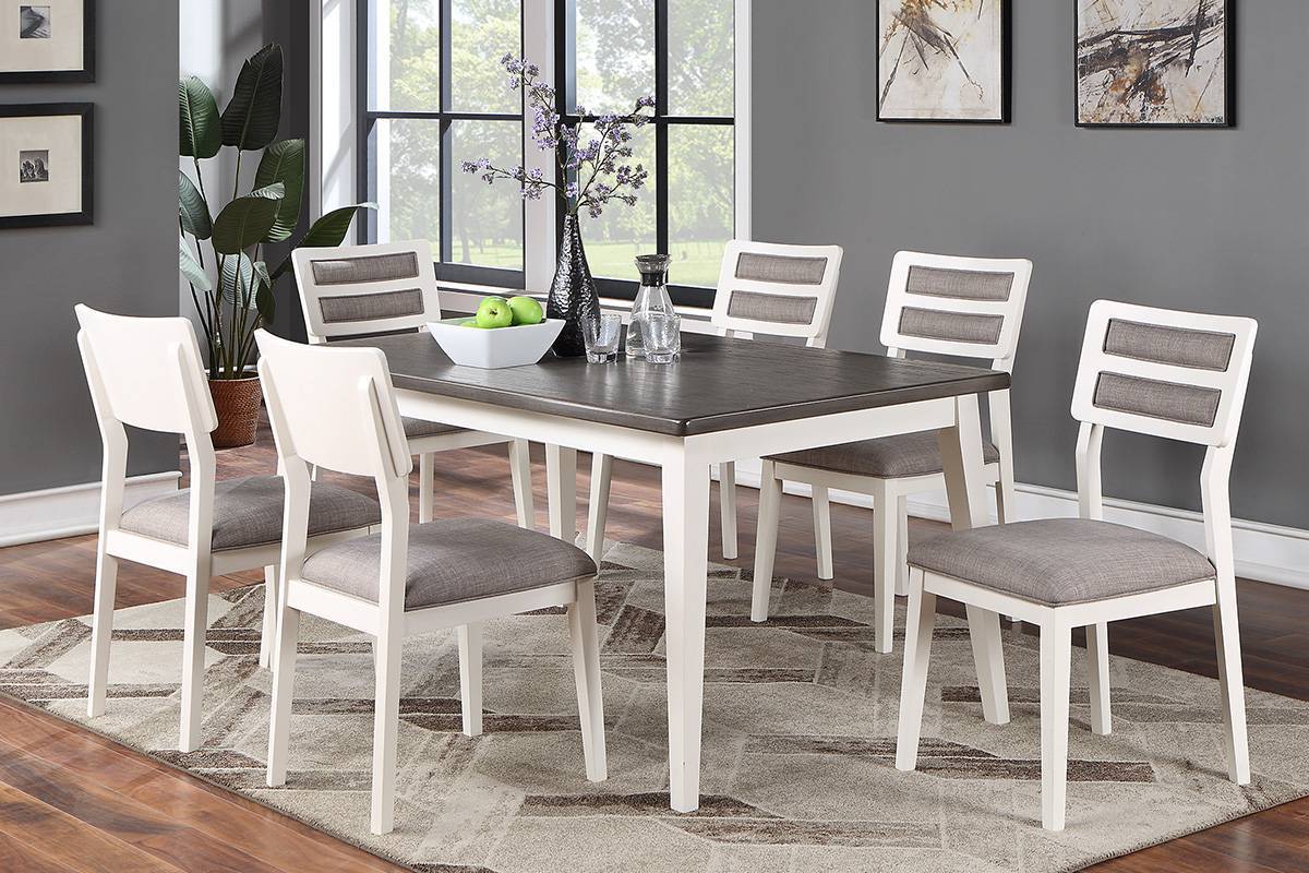 Carlson Dining Chair (Set of 2) - White+Gray