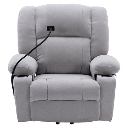 Dawson Power Lift Recliner with Massage - Gray