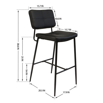 Lean Bar Stools   - Black  Set of 2