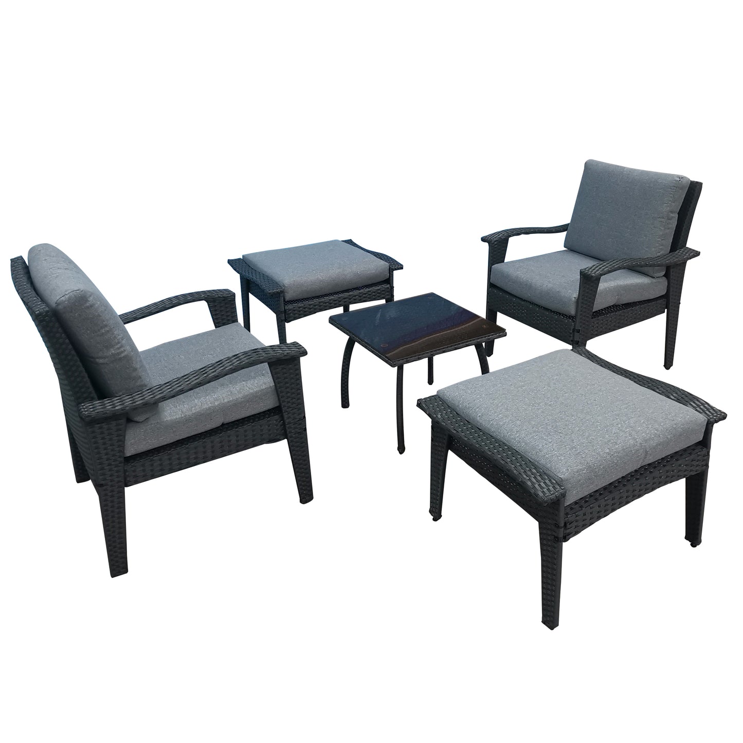 Robinson 5 Pc Outdoor Patio Seating Set - Gray