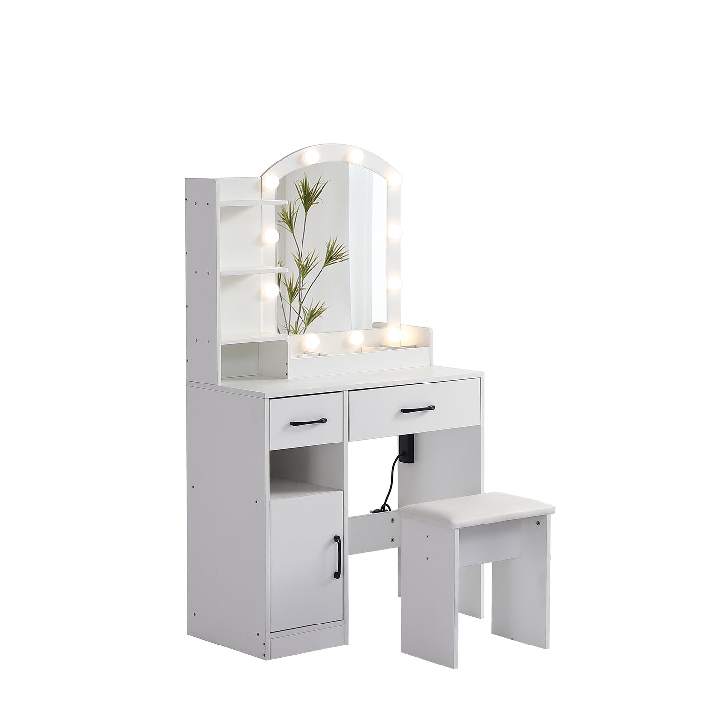 Tanner Makeup Vanity Table and Stool Set