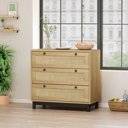 Robe 3-Drawers Storage Cabinet - Oak