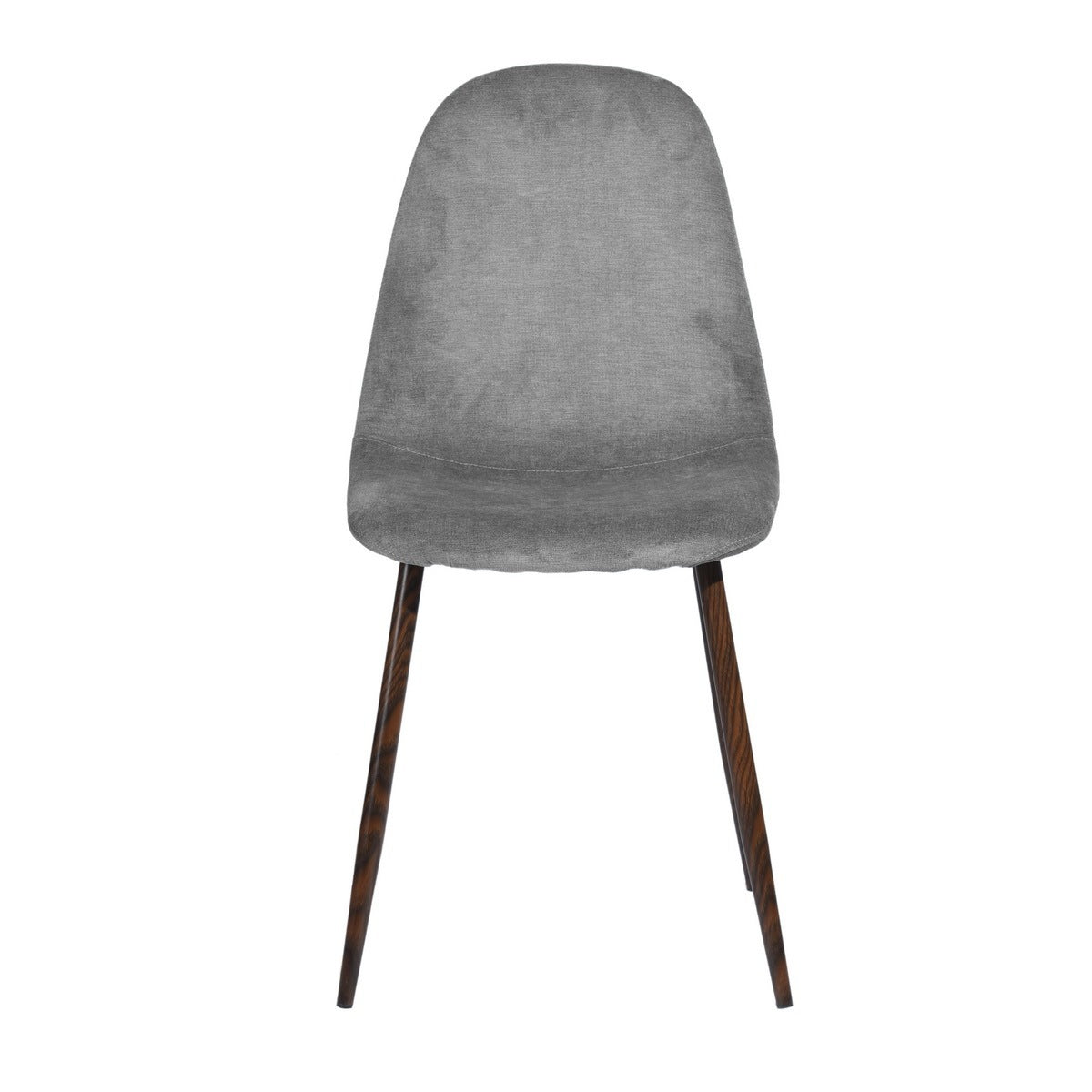 Scandinavian Velvet Chairs (Set of 4) - Light Gray