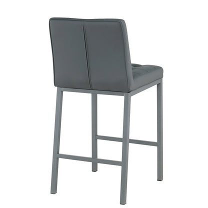 Club Modern Design High Counter Stool  - Gray Set of 2