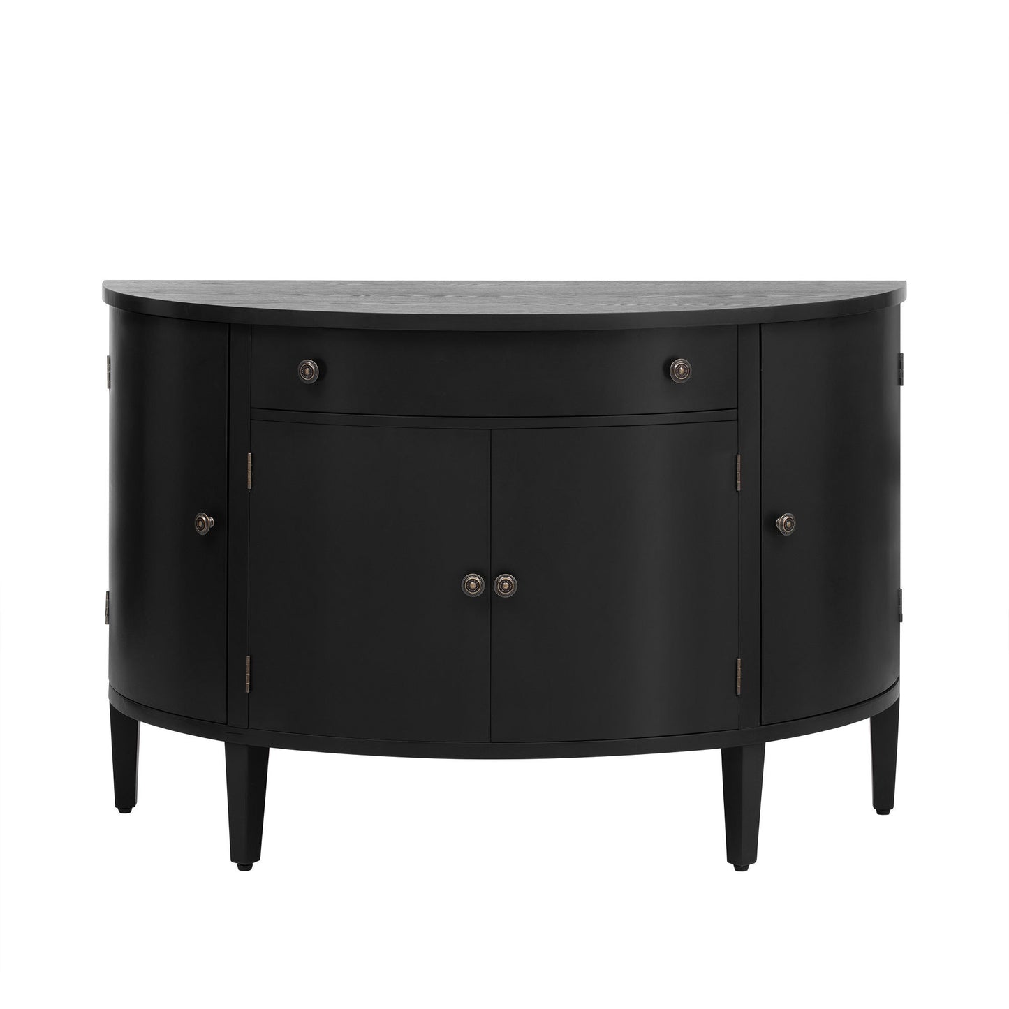 Hobs Curved Design Storage Cabinet - Black