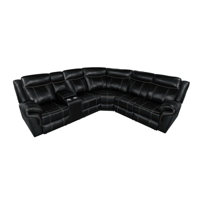 Ainka Sectional Manual Recliner - Black