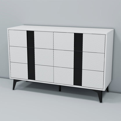 Tasha 6-drawers dresser cabinet - White