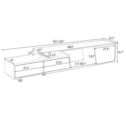 Taylor Extendable TV Stand - White