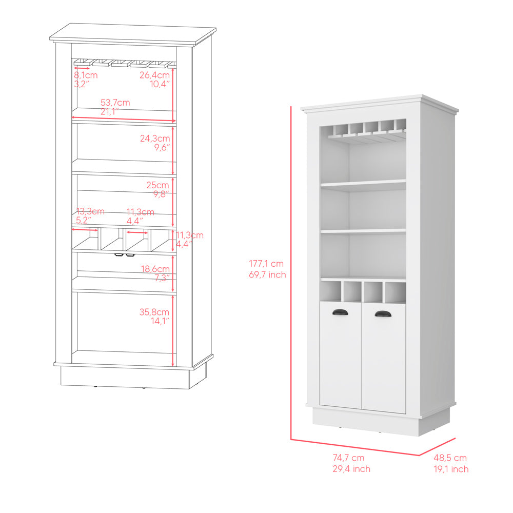 Provo Bar Cabinet - White