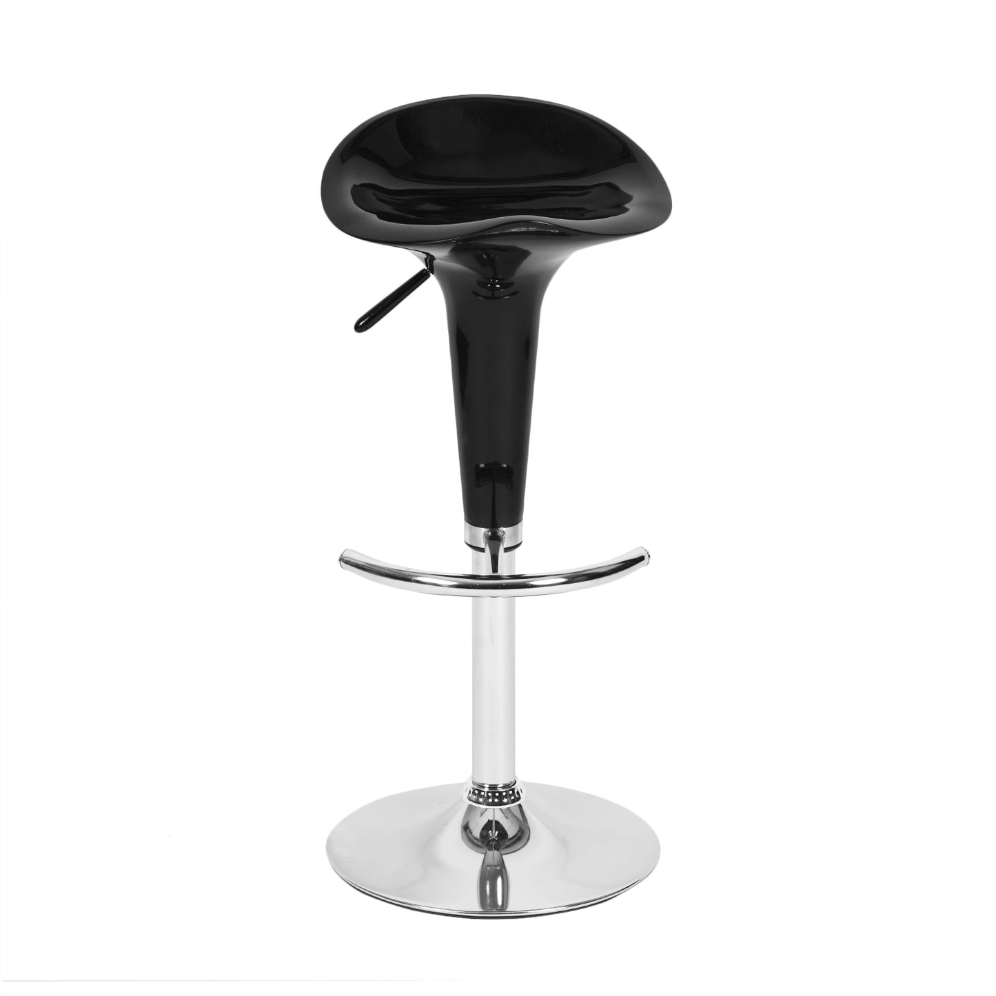 Space One Swivel Adjustable Height Bar Stools - Black Set of 2