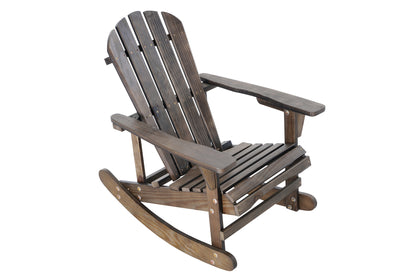 Garvin Adirondack Rocking Chair Solid Wood - Dark Brown