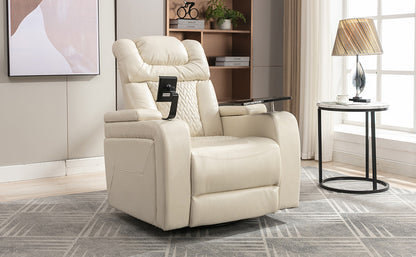 Comfort Max 270 Degree Swivel Power Recliner - White