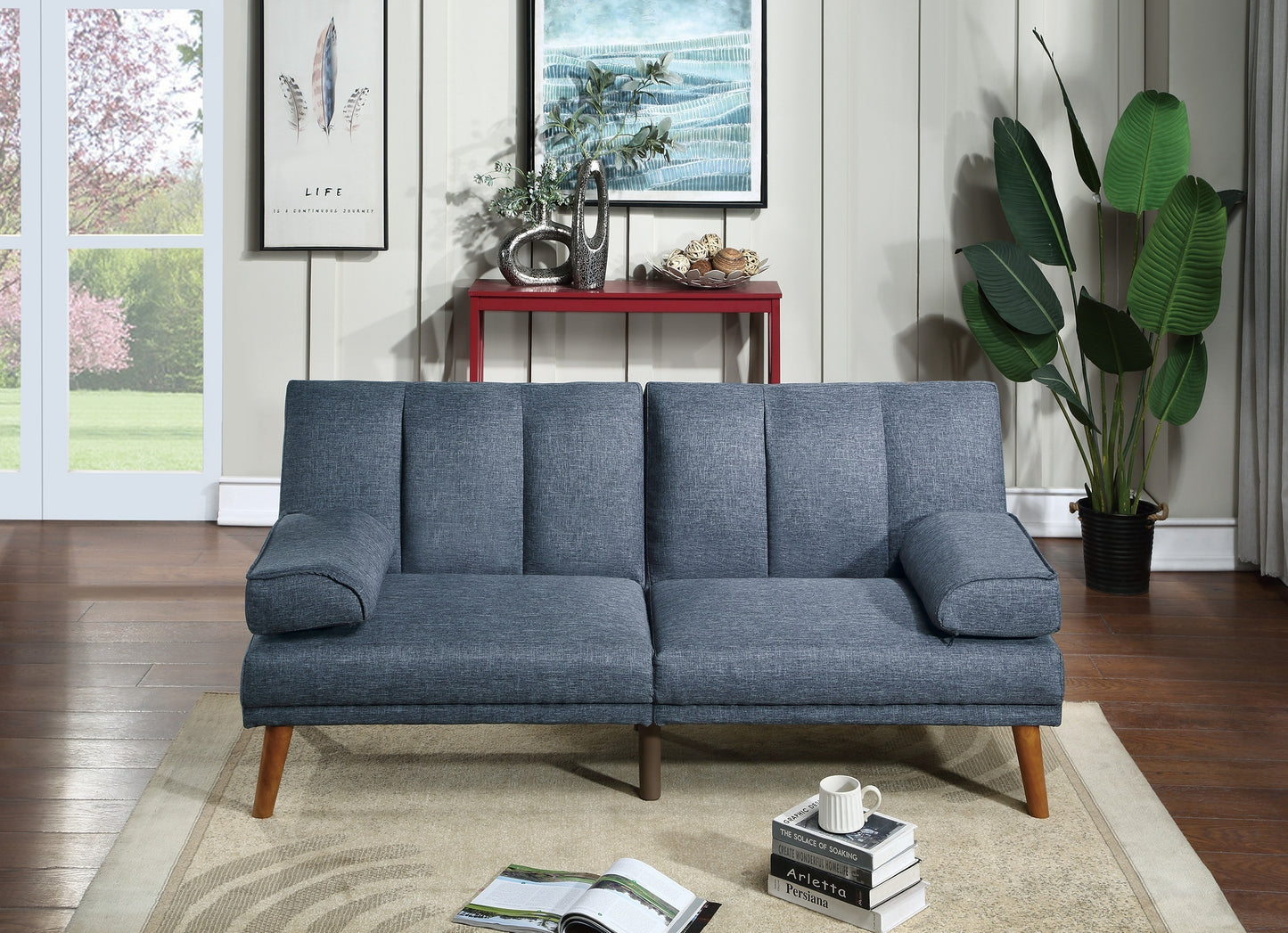 Jensen 2pc Sectional Sofa Set - Navy Blue