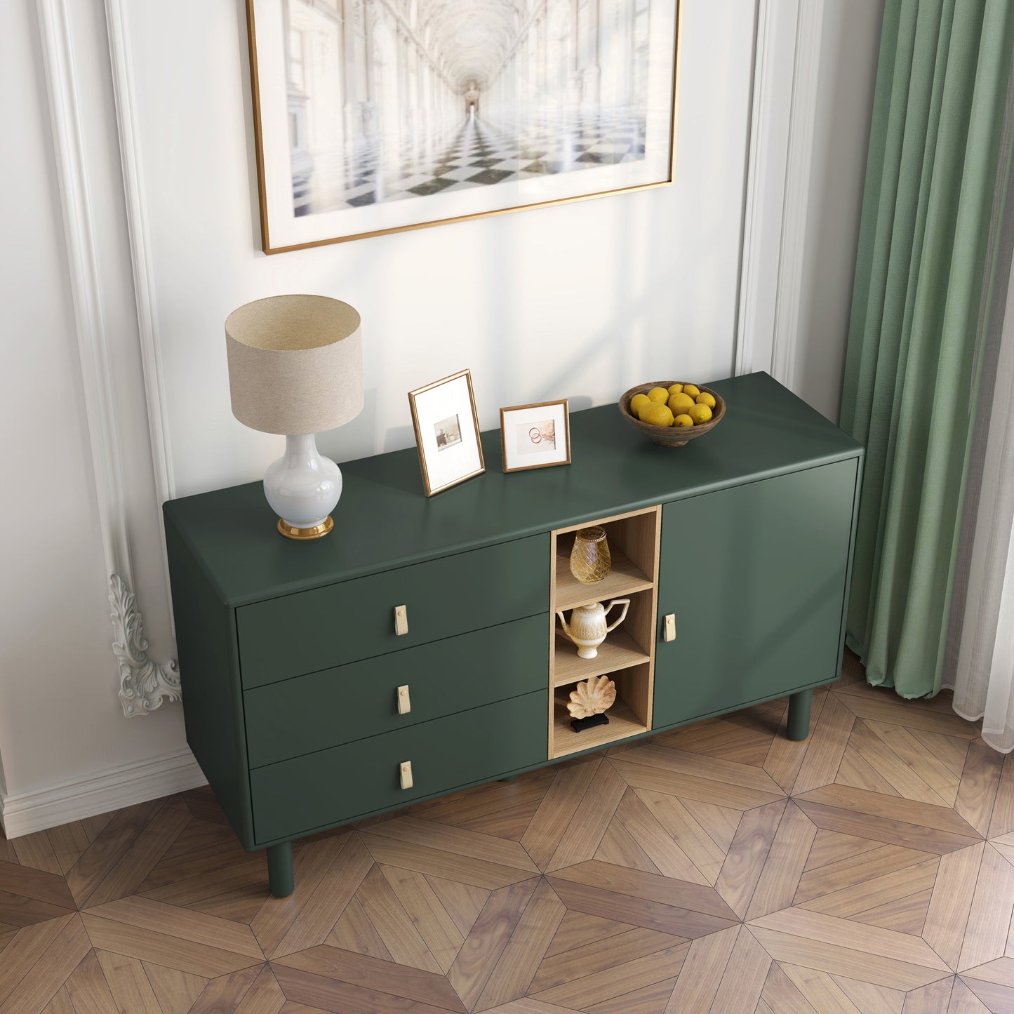 Haru Storage Wooden Cabinet - Green