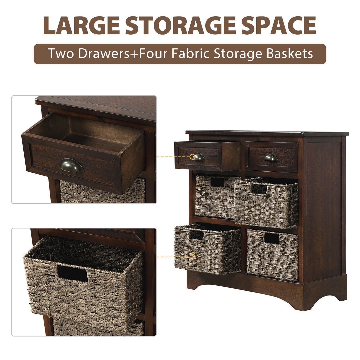 Trex Rustic Storage Cabinet - Espresso