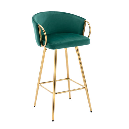 Sip Bar Stools 26 Inch  - Green Set of 2