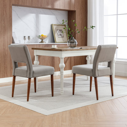 Giordano Dining Chairs with Solid Wood (Set of 2) - Gray