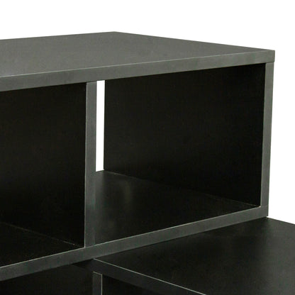 Alpha Double L-Shaped TV Stand - Black