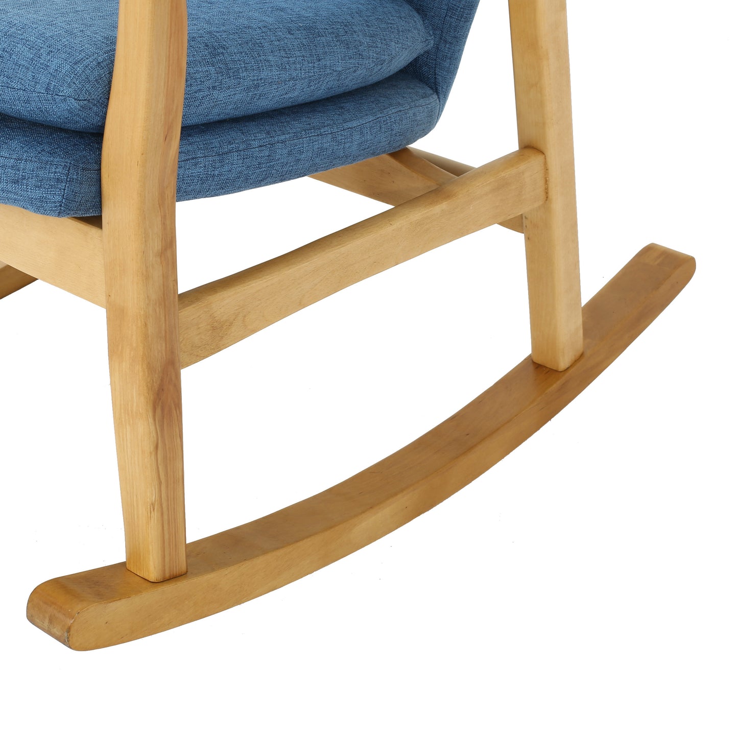 Arias Elegant Solid Wood Rocking Chair - Blue