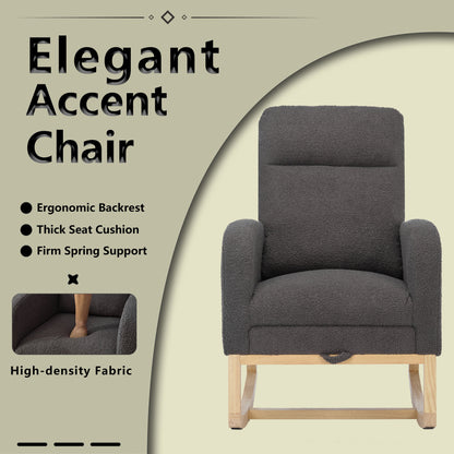 Parker Modern Accent Rocking Chair - Gray