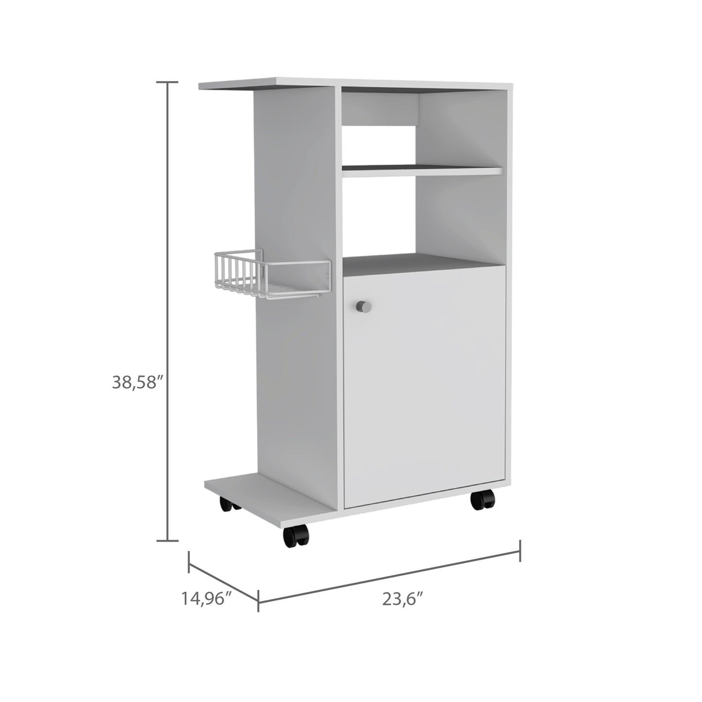 Pantry Mate Kitchen Cart - White