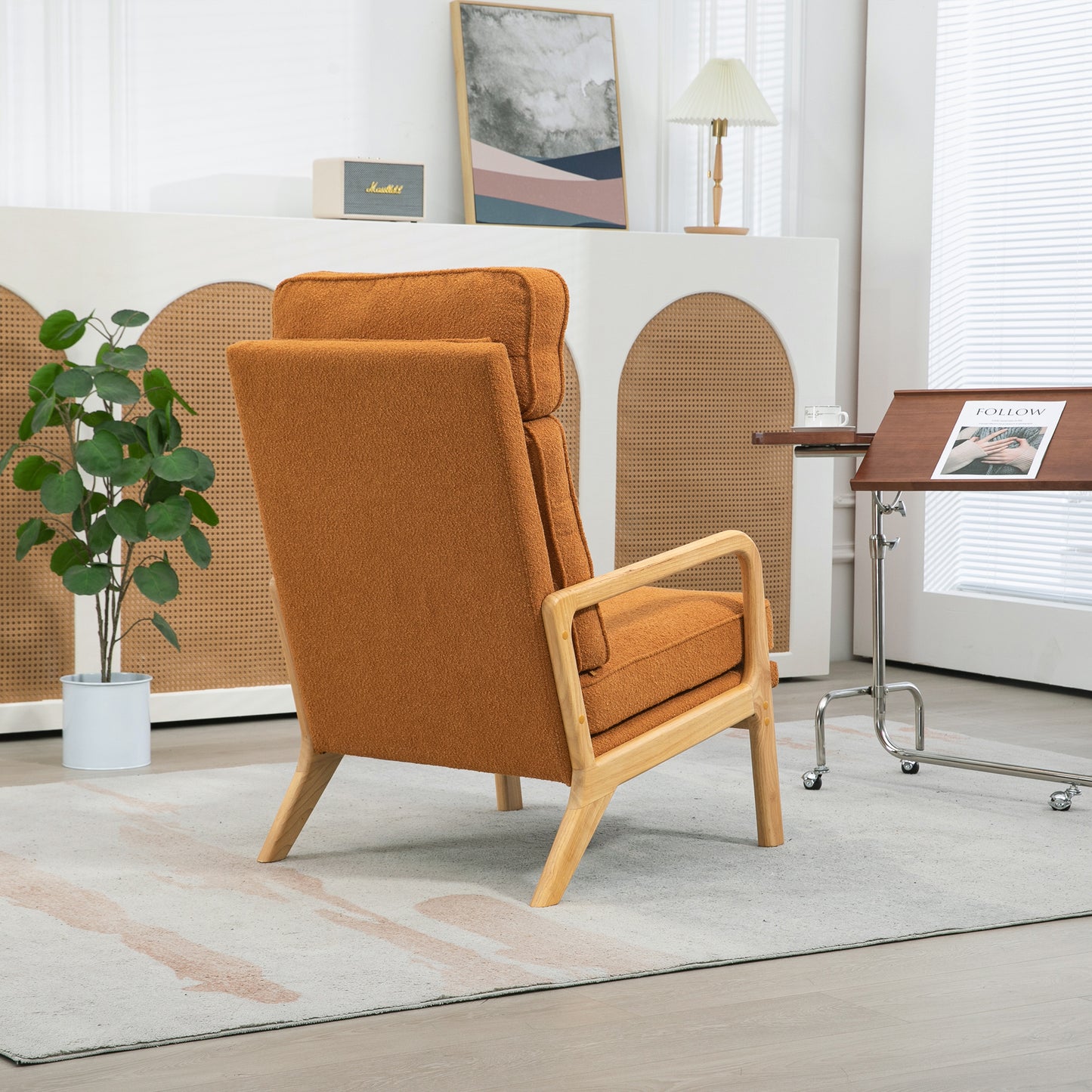 Barton Modern Rocking Chair - Caramel