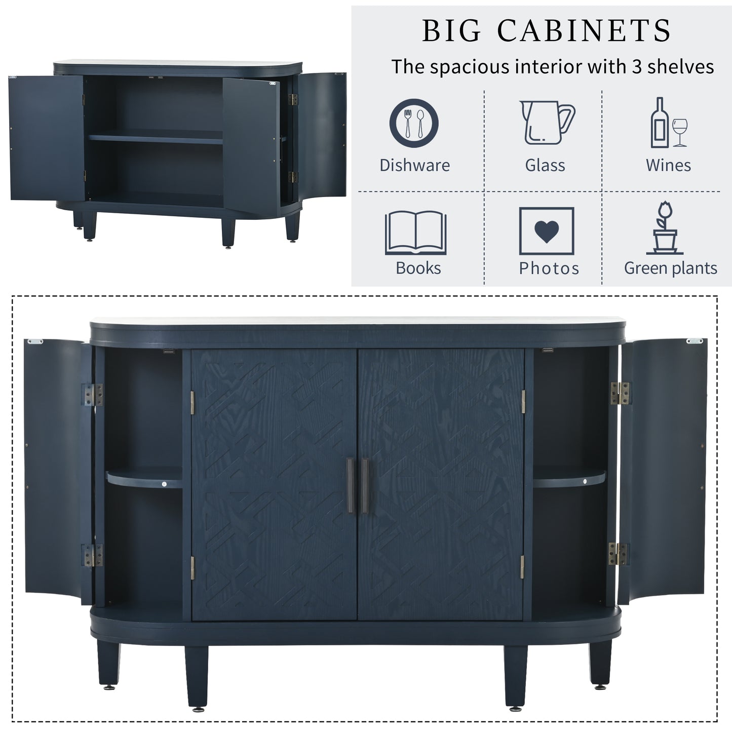 Tamra Sideboard Accent Cabinet - Blue