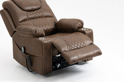 Morris Power Lift Recliner Motion Reclining Chair - Brown