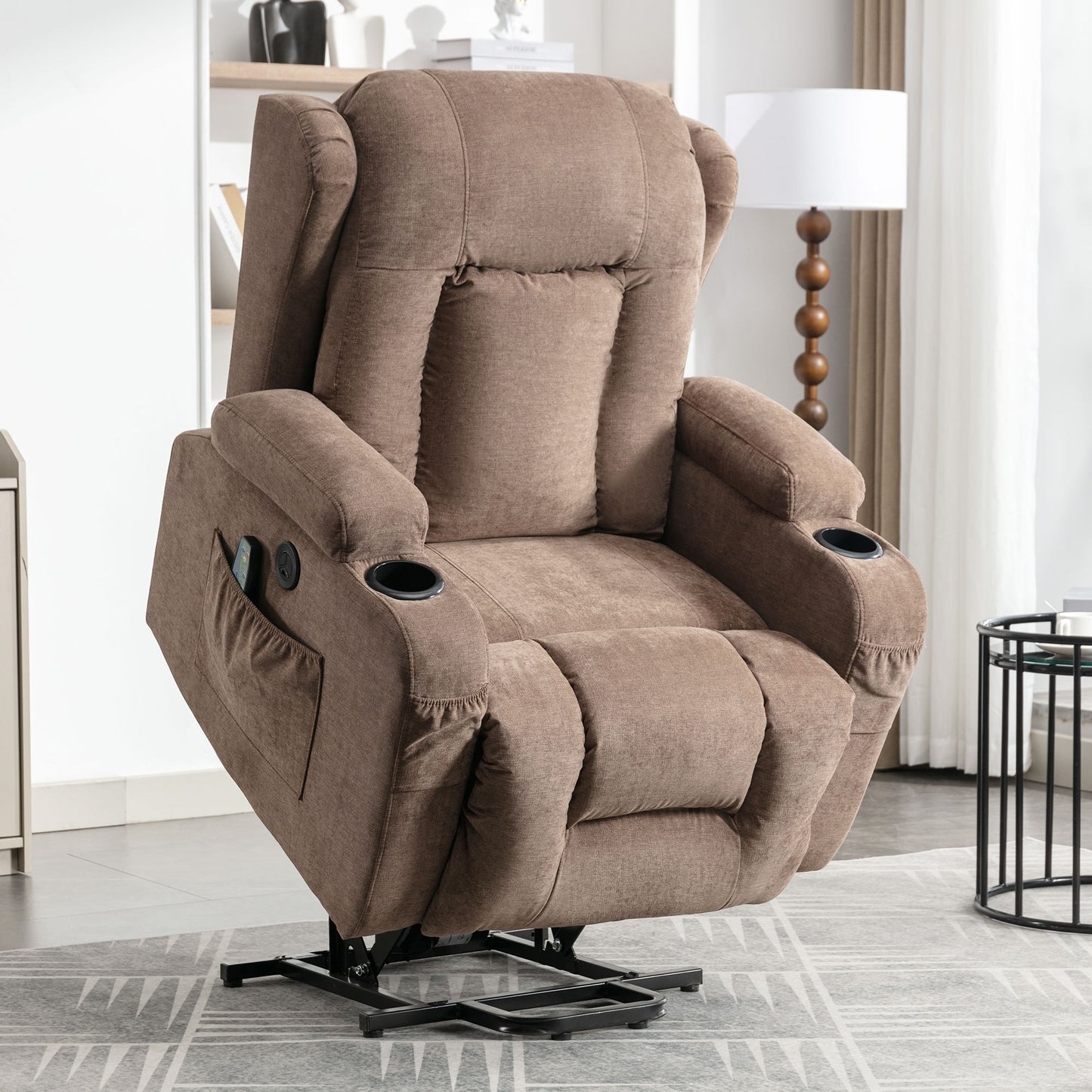 Bonilla Power Lift Recliner Chair - Brown