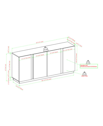 Mali 3-Drawer Sideboard Buffet